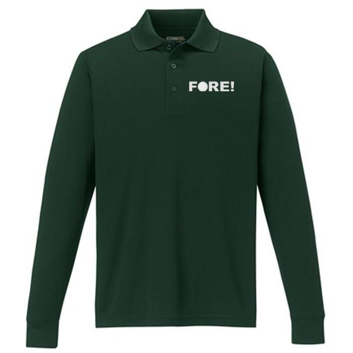 Fore Golf Performance Long Sleeve Polo