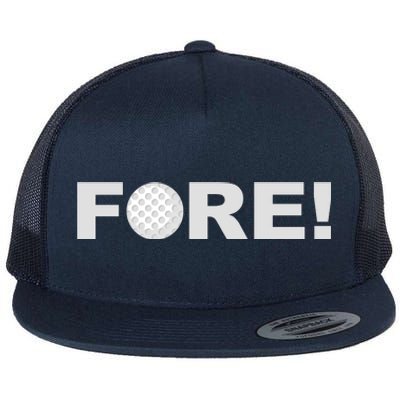 Fore Golf Flat Bill Trucker Hat