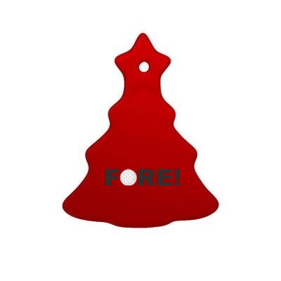 Fore Golf Ceramic Tree Ornament