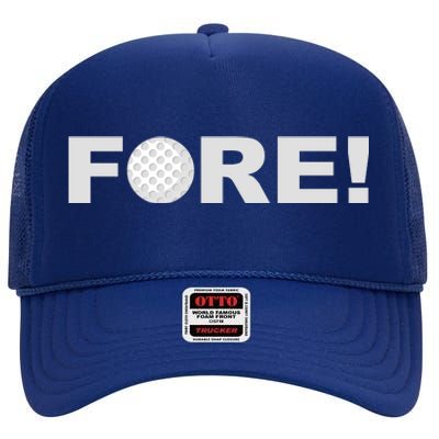 Fore Golf High Crown Mesh Back Trucker Hat