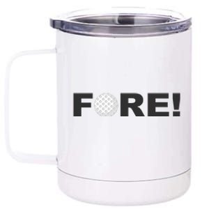 Fore Golf 12 oz Stainless Steel Tumbler Cup