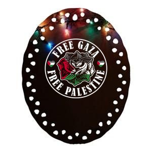 Free Gaza Free Palestine Free Palestine Ceramic Oval Ornament