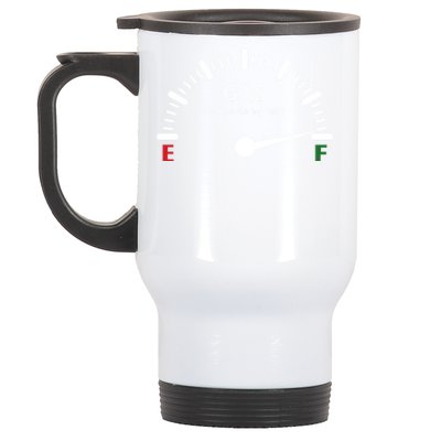 Full Gas Funny Fuel Gage Fart Dad Farting Flatulence Joke Cool Gift Stainless Steel Travel Mug