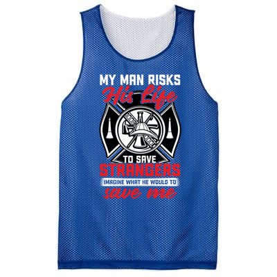 Firefighter Gift For Fire Wife And Friend Meaningful Gift Mesh Reversible Basketball Jersey Tank