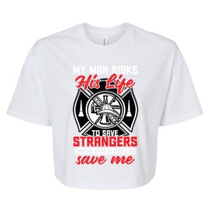 Firefighter Gift For Fire Wife And Friend Meaningful Gift Bella+Canvas Jersey Crop Tee