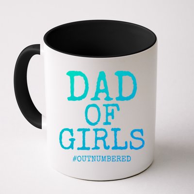 Father Gift From Daughters Funny Dad Of #Outnumbered Cool Gift Mug