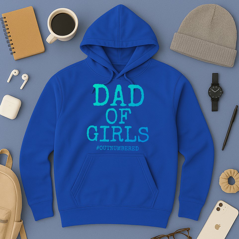 Father Gift From Daughters Funny Dad Of #Outnumbered Cool Gift Hoodie