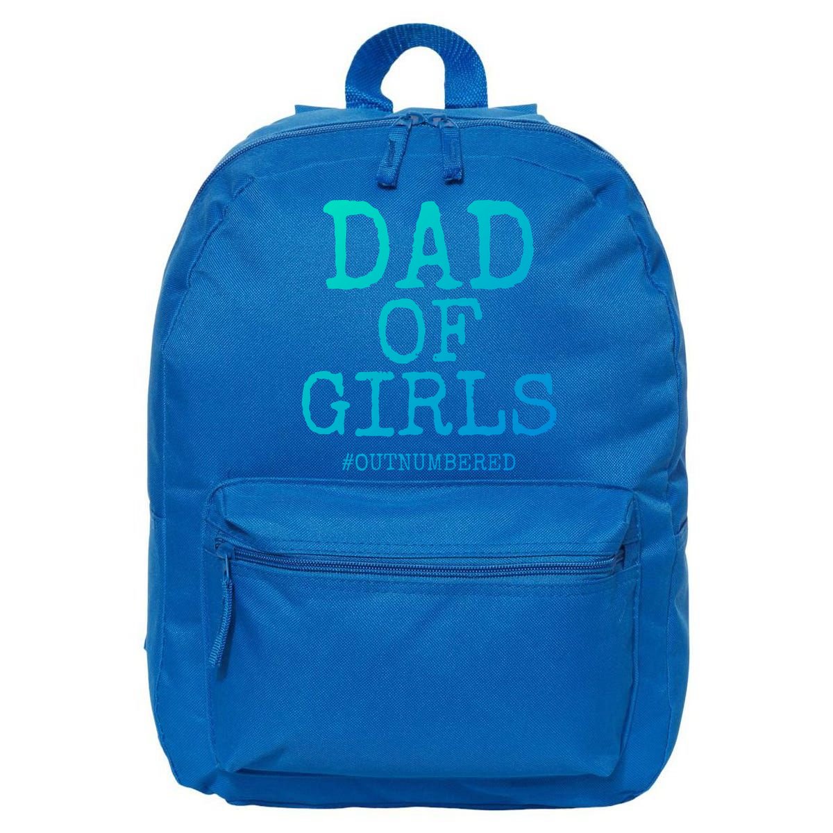 Father Gift From Daughters Funny Dad Of #Outnumbered Cool Gift 16 in Basic Backpack