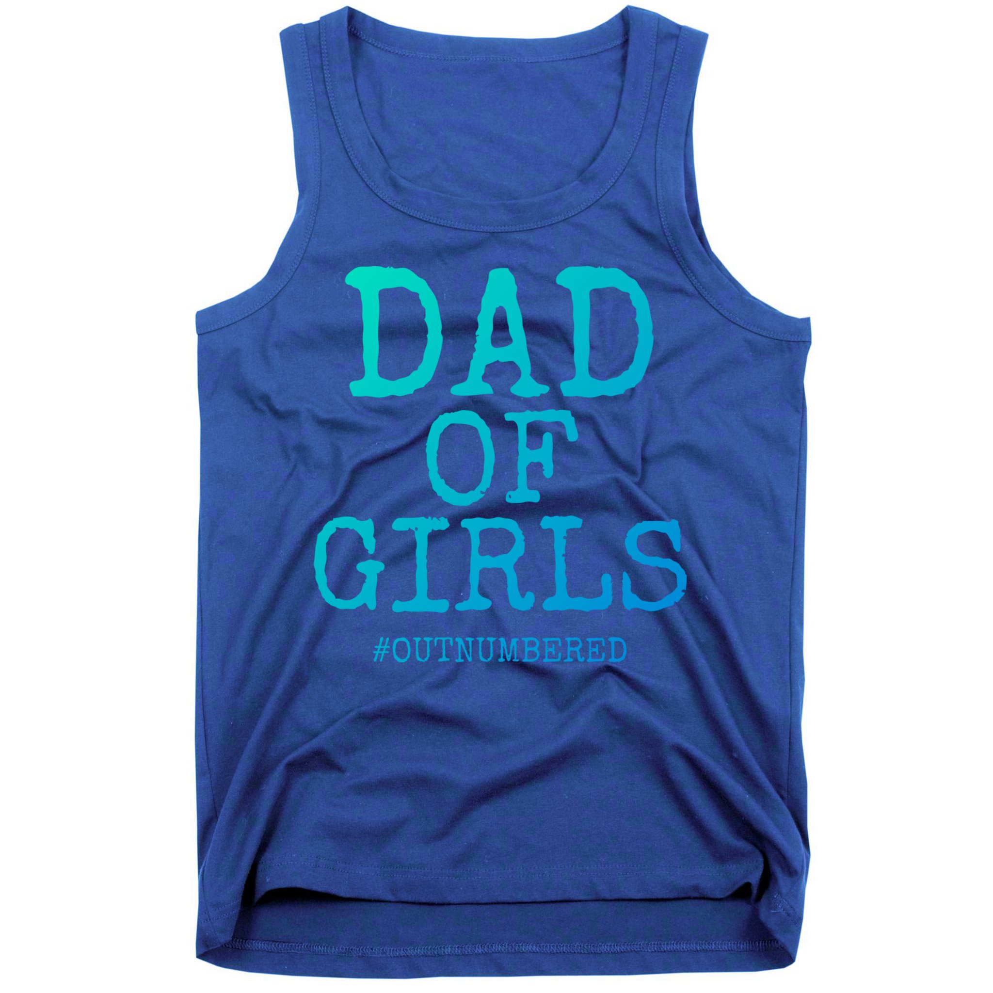 Father Gift From Daughters Funny Dad Of #Outnumbered Cool Gift Tank Top