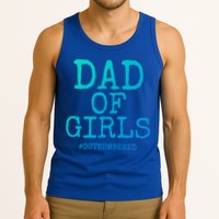 Father Gift From Daughters Funny Dad Of #Outnumbered Cool Gift Tank Top