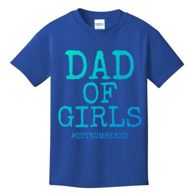 Father Gift From Daughters Funny Dad Of #Outnumbered Cool Gift Kids T-Shirt
