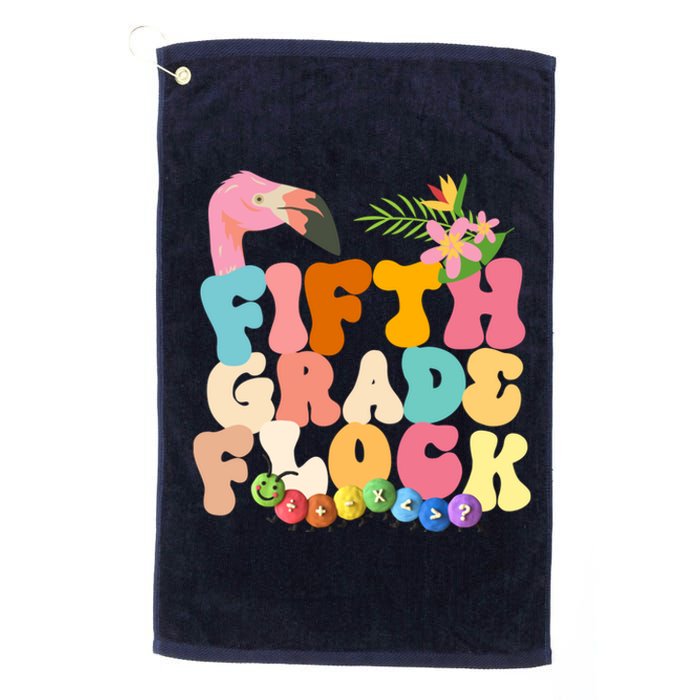 Fifth Grade Flock Cute Platinum Collection Golf Towel