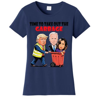 Funny Garbage For Trump 2024 Time To Take Out The Garbage Women's T-Shirt