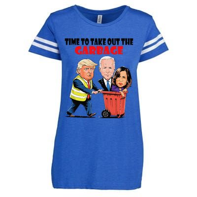 Funny Garbage For Trump 2024 Time To Take Out The Garbage Enza Ladies Jersey Football T-Shirt