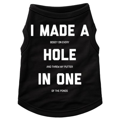 Funny Golfs For - Hole In One Golf Gag Gifts Doggie Tank