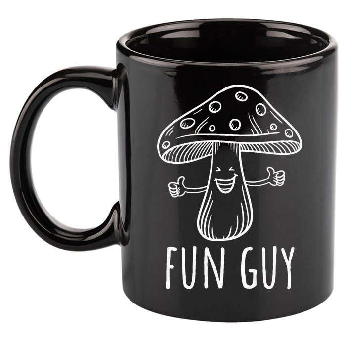 Fun Guy Funny Mushroom Party Clubbing Fungi Fun Guy 11oz C Handle Ceramic Mug