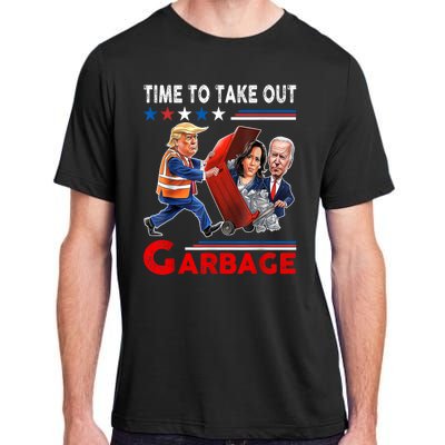 Funny Garbage For Trump 2024 Time To Take Out The Garbage Adult ChromaSoft Performance T-Shirt