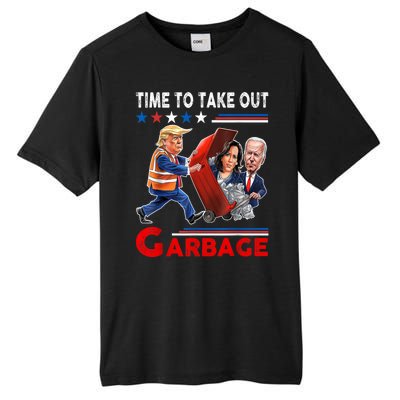 Funny Garbage For Trump 2024 Time To Take Out The Garbage Tall Fusion ChromaSoft Performance T-Shirt