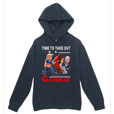 Funny Garbage For Trump 2024 Time To Take Out The Garbage Urban Pullover Hoodie