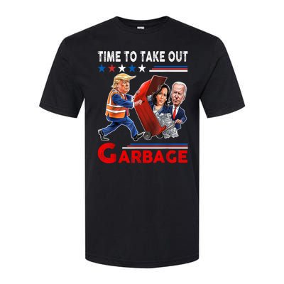 Funny Garbage For Trump 2024 Time To Take Out The Garbage Softstyle CVC T-Shirt