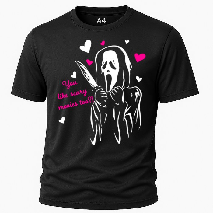 Funny Ghost Face You Like Scary Movies Too Cooling Performance Crew T-Shirt