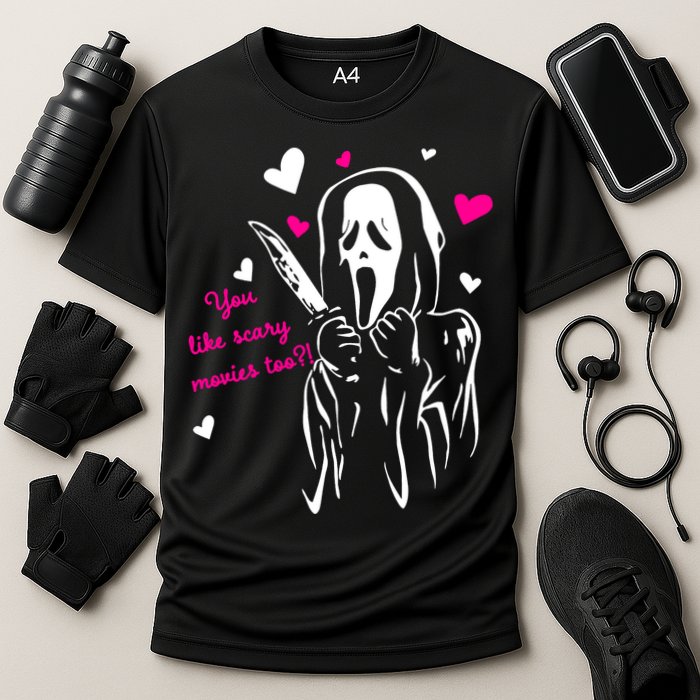 Funny Ghost Face You Like Scary Movies Too Cooling Performance Crew T-Shirt