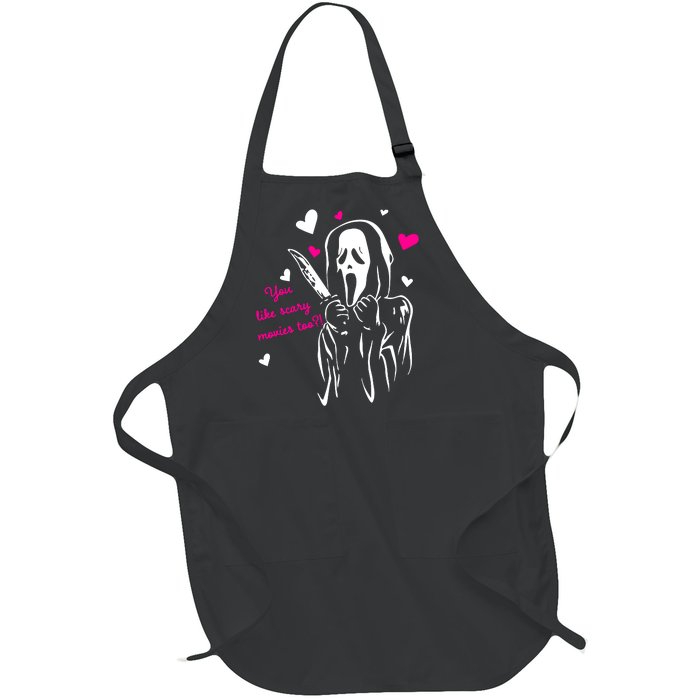 Funny Ghost Face You Like Scary Movies Too Full-Length Apron With Pockets