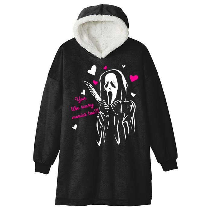 Funny Ghost Face You Like Scary Movies Too Hooded Wearable Blanket