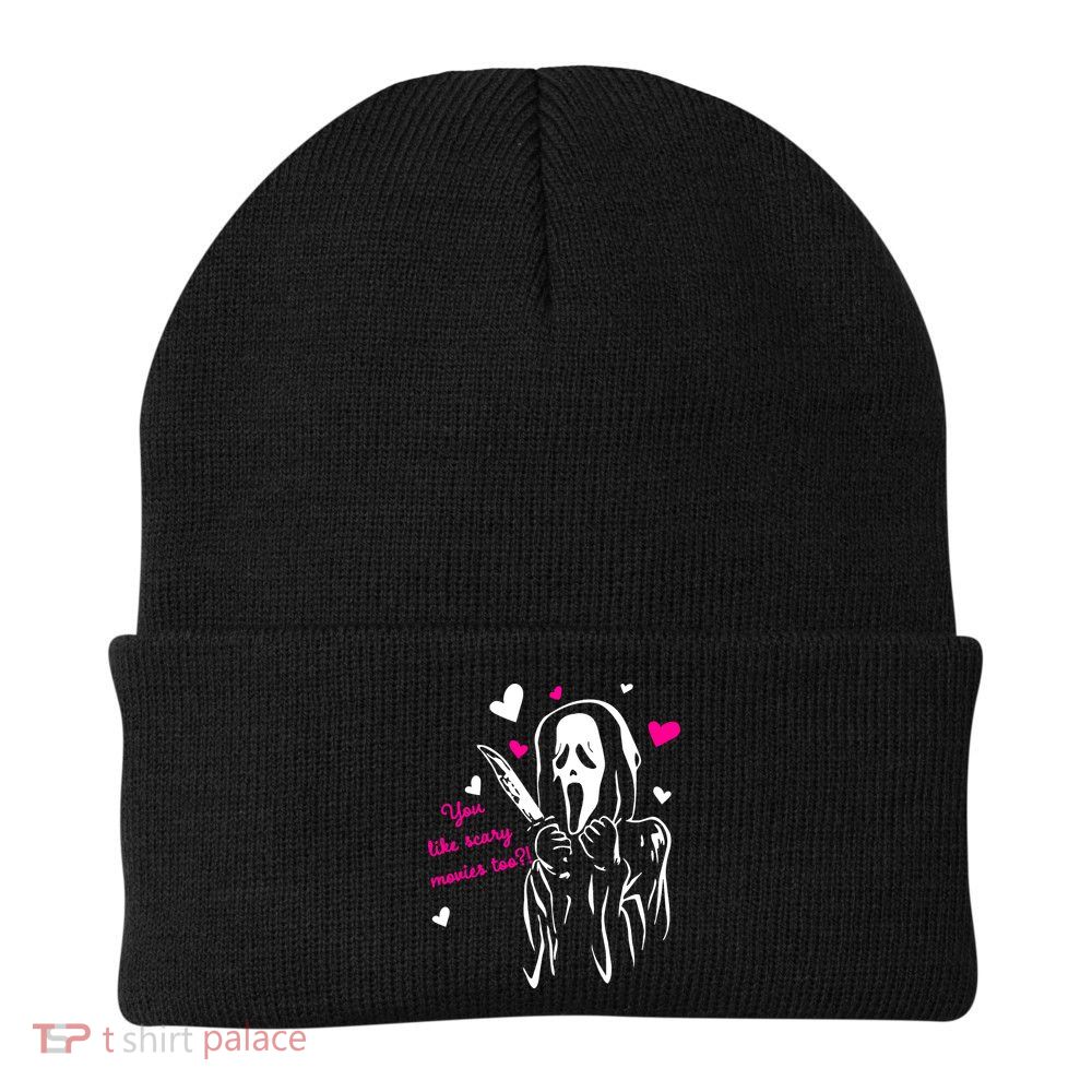 Funny Ghost Face You Like Scary Movies Too Knit Cap Winter Beanie