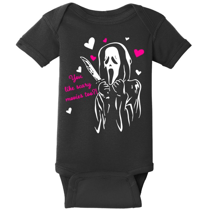 Funny Ghost Face You Like Scary Movies Too Baby Bodysuit