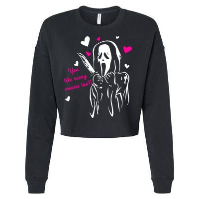 Funny Ghost Face You Like Scary Movies Too Cropped Pullover Crew