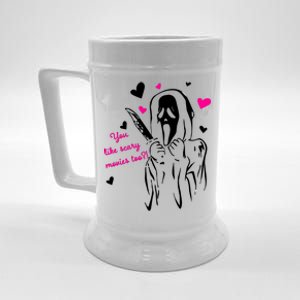 Funny Ghost Face You Like Scary Movies Too Beer Stein