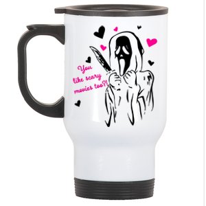 Funny Ghost Face You Like Scary Movies Too Stainless Steel Travel Mug