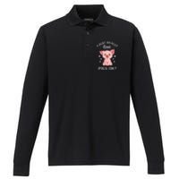 Funny Gift For Piggy Pig Hog Lovers Farmers I Just Really Love Pigs Ok? Hog Love Performance Long Sleeve Polo