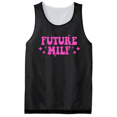 Funny Gift For Girl Women Future Milf Milfs Pink Design Mesh Reversible Basketball Jersey Tank