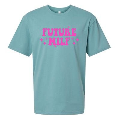 Funny Gift For Girl Women Future Milf Milfs Pink Design Sueded Cloud Jersey T-Shirt