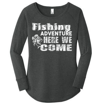 Funny Gift Fishing Adventure Here We Come Women's Perfect Tri Tunic Long Sleeve Shirt