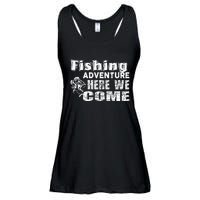 Funny Gift Fishing Adventure Here We Come Ladies Essential Flowy Tank