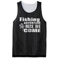 Funny Gift Fishing Adventure Here We Come Mesh Reversible Basketball Jersey Tank