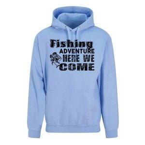 Funny Gift Fishing Adventure Here We Come Unisex Surf Hoodie