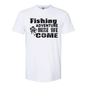 Funny Gift Fishing Adventure Here We Come Softstyle CVC T-Shirt