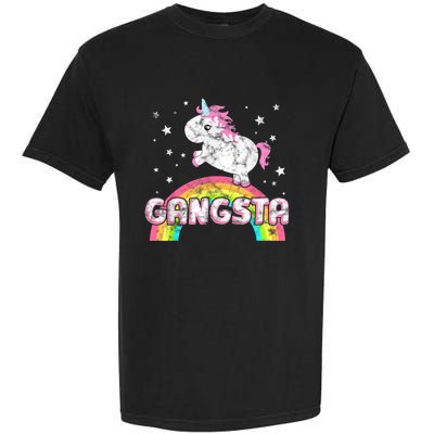 Funny Gift For Ironic Cool Unicorn Gangsta Rap Music Festival Garment-Dyed Heavyweight T-Shirt