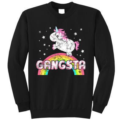 Funny Gift For Ironic Cool Unicorn Gangsta Rap Music Festival Sweatshirt