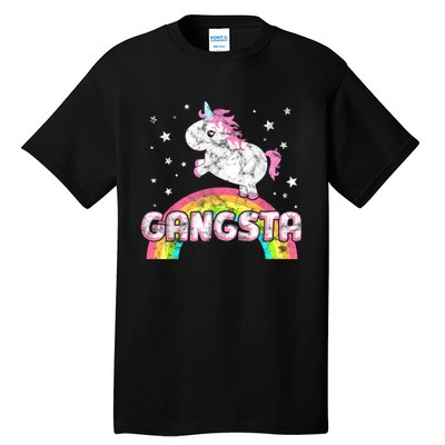 Funny Gift For Ironic Cool Unicorn Gangsta Rap Music Festival Tall T-Shirt