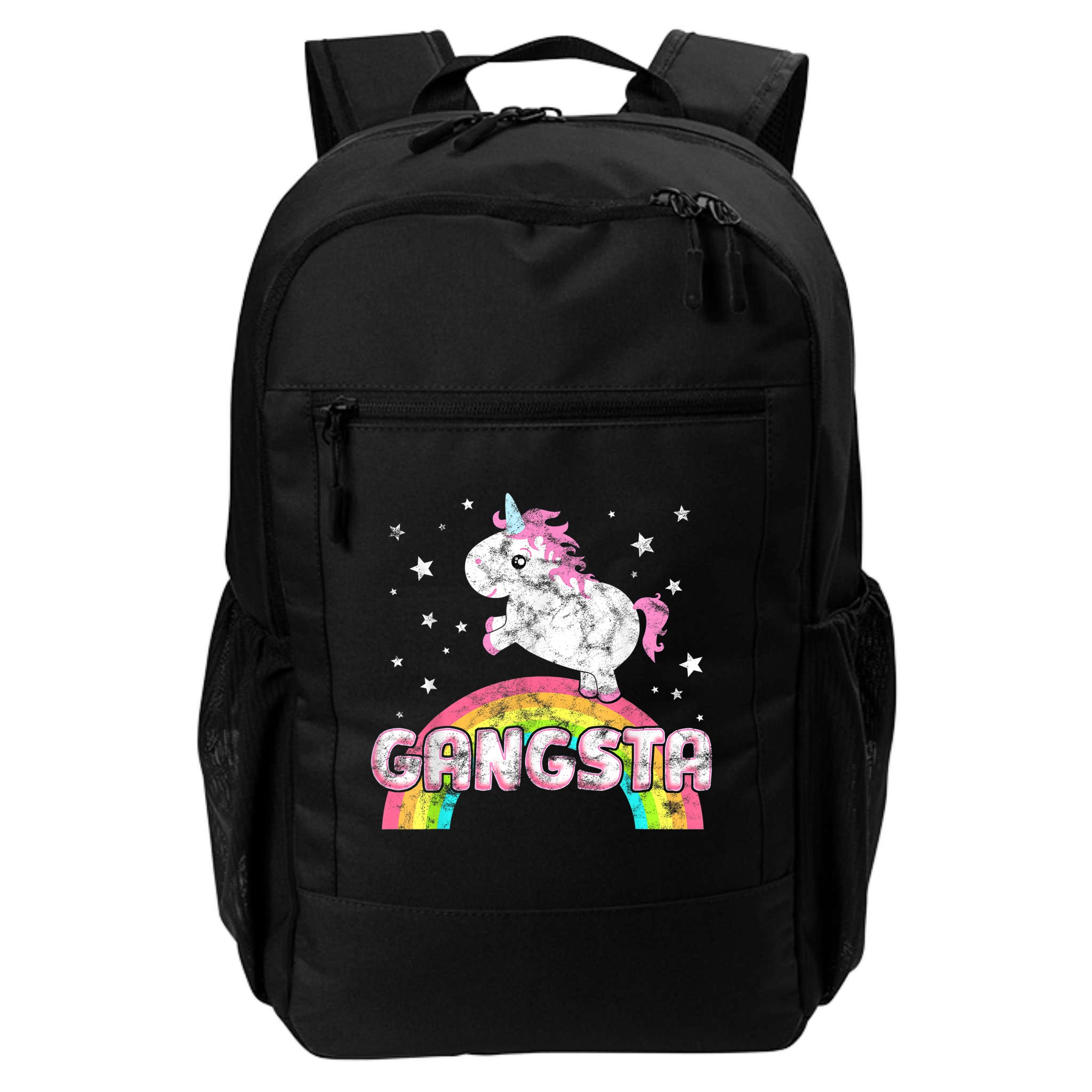 Funny Gift For Ironic Cool Unicorn Gangsta Rap Music Festival Backpack