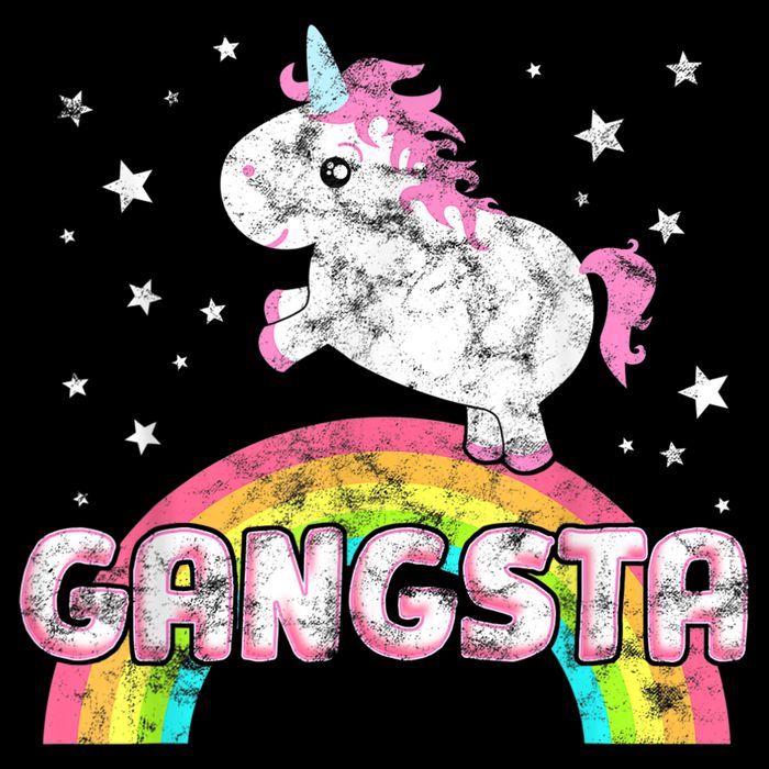 Funny Gift For Ironic Cool Unicorn Gangsta Rap Music Festival Backpack