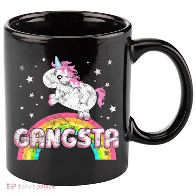 Funny Gift For Ironic Cool Unicorn Gangsta Rap Music Festival 11oz C Handle Ceramic Mug