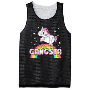 Funny Gift For Ironic Cool Unicorn Gangsta Rap Music Festival Mesh Reversible Basketball Jersey Tank