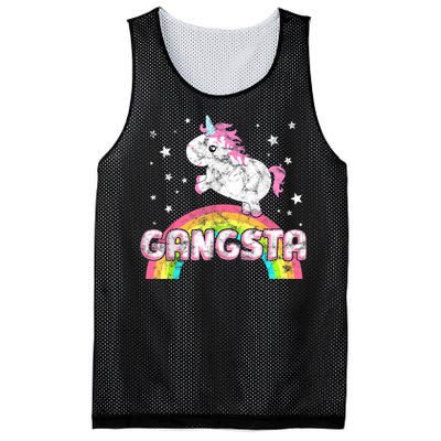 Funny Gift For Ironic Cool Unicorn Gangsta Rap Music Festival Mesh Reversible Basketball Jersey Tank