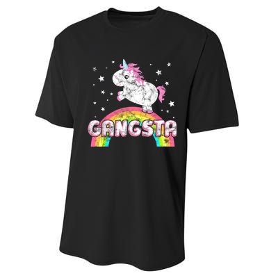 Funny Gift For Ironic Cool Unicorn Gangsta Rap Music Festival Performance Sprint T-Shirt